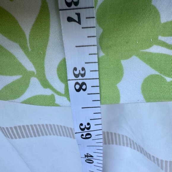 Lime Green and Off White Floral Tea Dress Vintage - Picture 11 of 12